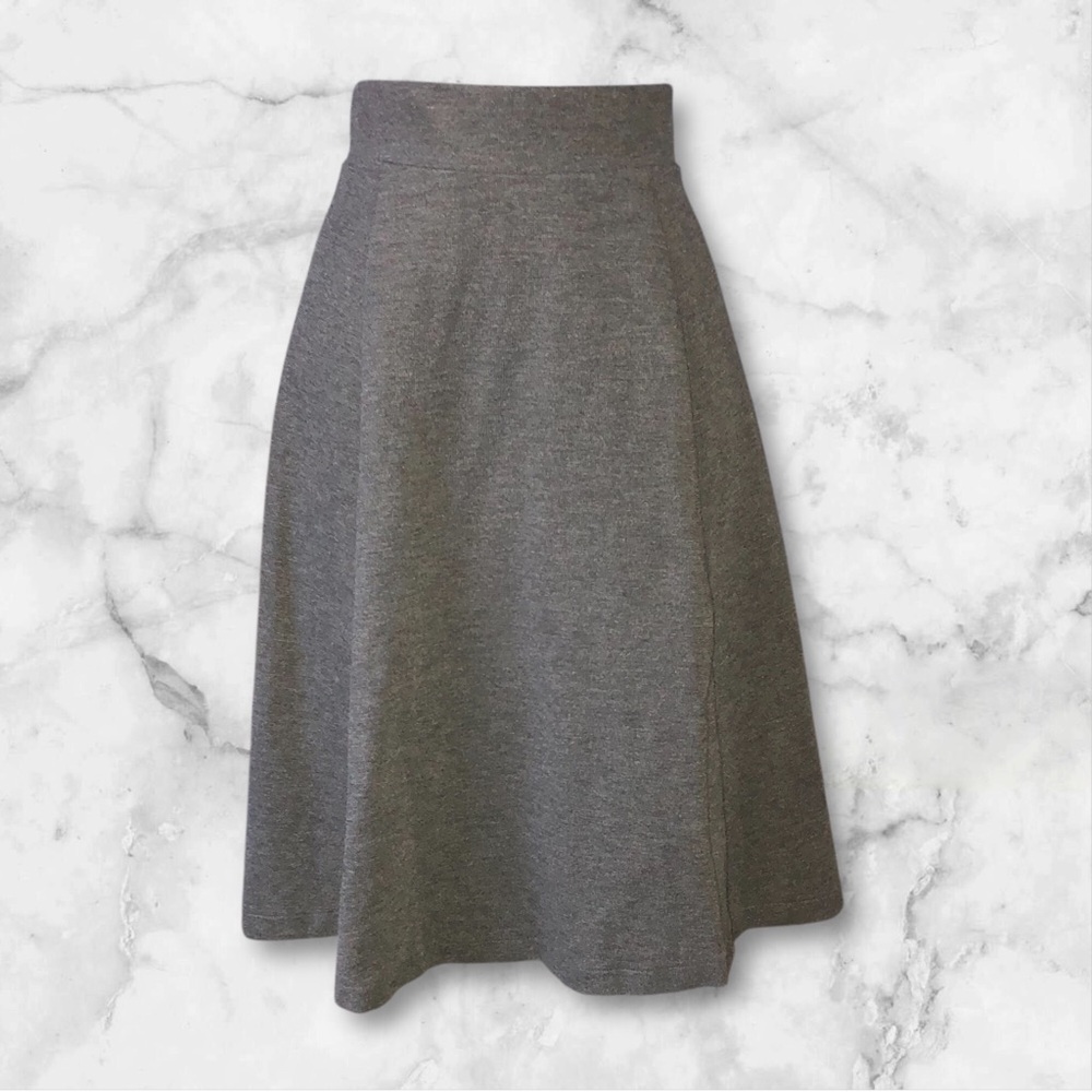 Uniqlo Women’s Heather Gray A-line Skirt Size XS Elastic Waist